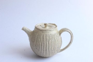 鈴木　進　粉引しのぎポット画像