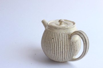 鈴木　進　粉引しのぎポット画像