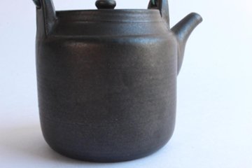 鈴木　進　金彩釉急須（金具取手）画像