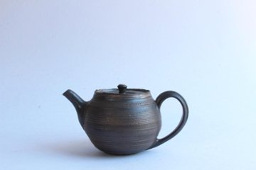 鈴木　進　金彩釉しのぎポットの画像