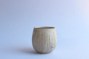 鈴木　進　粉引線紋フリーカップ大の画像