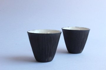 鈴木　進　金彩釉しのぎカップの画像