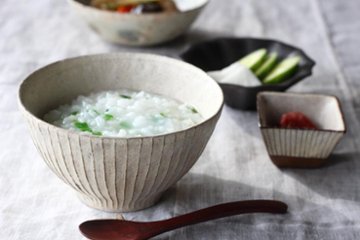 鈴木　進　粉引線紋飯碗画像