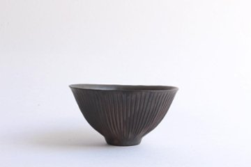 鈴木　進　金彩釉しのぎ飯碗の画像