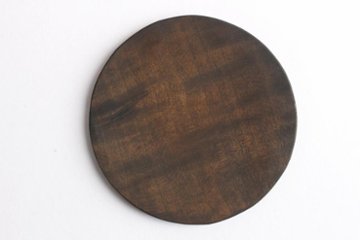 徒爾　丸小皿薄　サクラ黒漆（国産/松煙）画像