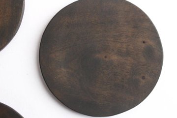 徒爾　丸小皿薄　サクラ黒漆（国産/松煙）画像