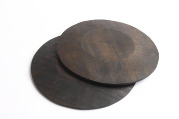 徒爾　丸小皿薄　サクラ黒漆（国産/松煙）画像