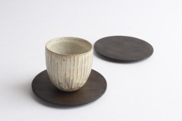 徒爾　丸小皿薄　サクラ黒漆（国産/松煙）画像