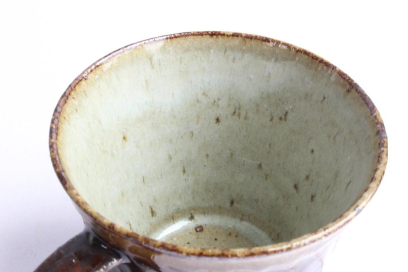 伊藤　豊　しのぎマグカップ　焦茶画像
