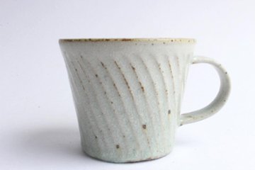 伊藤　豊　しのぎマグカップ　白画像