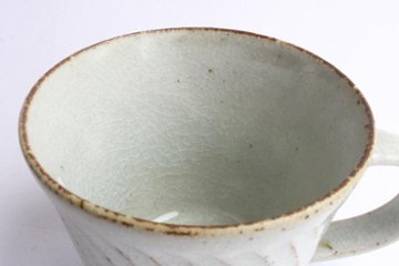 伊藤　豊　しのぎマグカップ　白画像