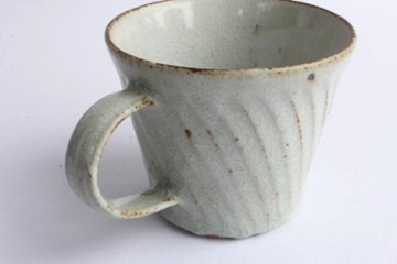 伊藤　豊　しのぎマグカップ　白画像