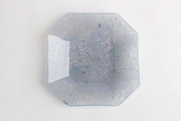 オオタ硝子研究室　【quiet】八角小皿　ブルーグレーの画像