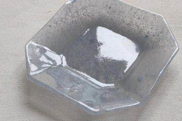 オオタ硝子研究室　【quiet】八角小皿　ブルーグレー画像