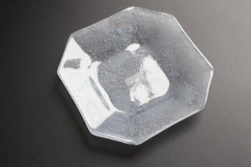 オオタ硝子研究室　【quiet】八角小皿　ブルーグレー画像