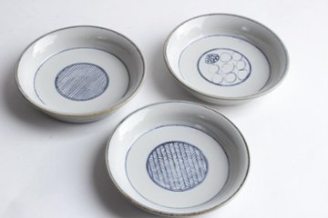 鈴木美佳子　１４ｃｍ小皿　線刻画像