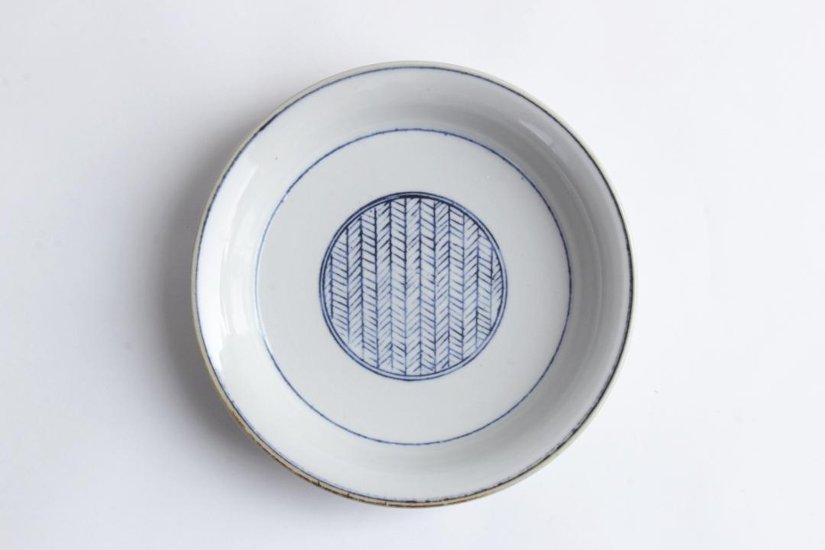 鈴木美佳子　１４ｃｍ小皿　矢羽根画像