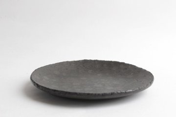 鈴木美佳子　黒水玉皿画像