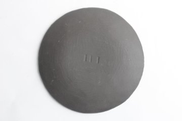 鈴木美佳子　黒水玉皿画像