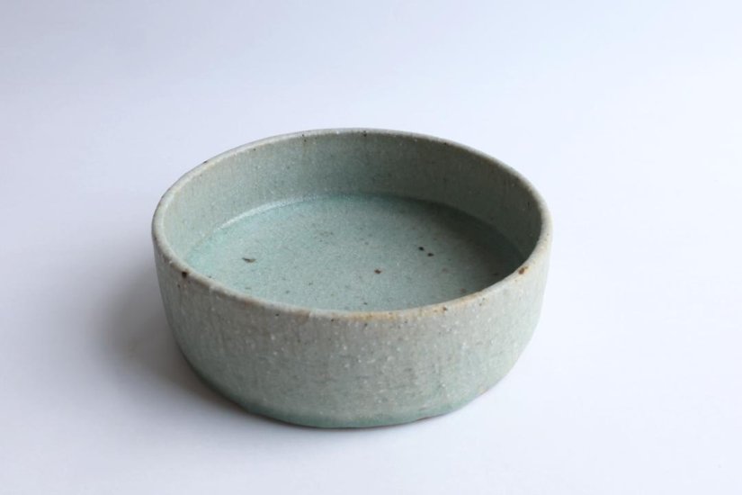 坪井俊憲　灰釉平鉢画像