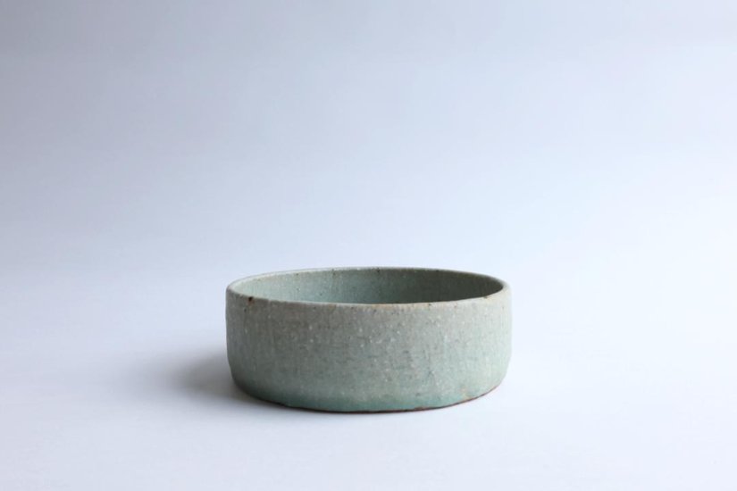 坪井俊憲　灰釉平鉢画像