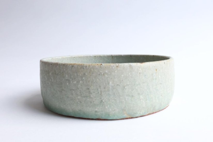 坪井俊憲　灰釉平鉢画像