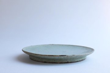 坪井俊憲　灰釉高台皿　中画像