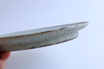 坪井俊憲　灰釉高台皿　中画像