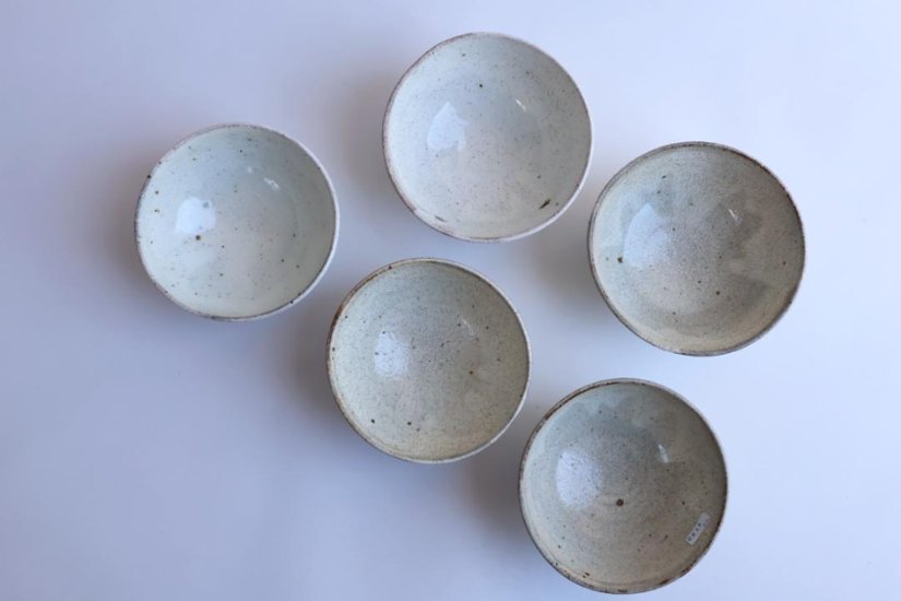坪井俊憲　粉引飯碗画像