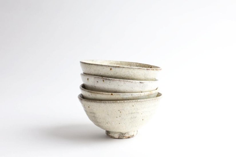 坪井俊憲　粉引飯碗画像