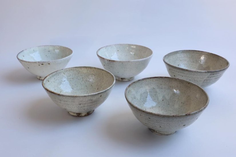 坪井俊憲　粉引飯碗画像