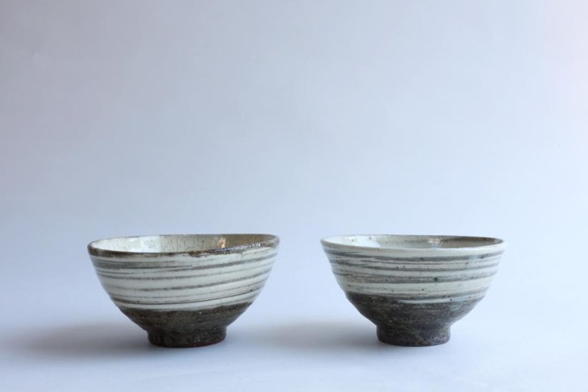 坪井俊憲　刷毛目飯碗画像