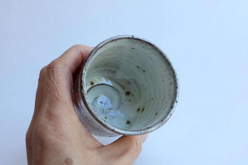 坪井俊憲　粉引湯呑画像