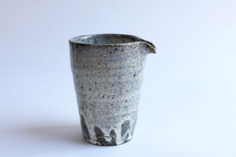 坪井俊憲　粉引筒片口画像
