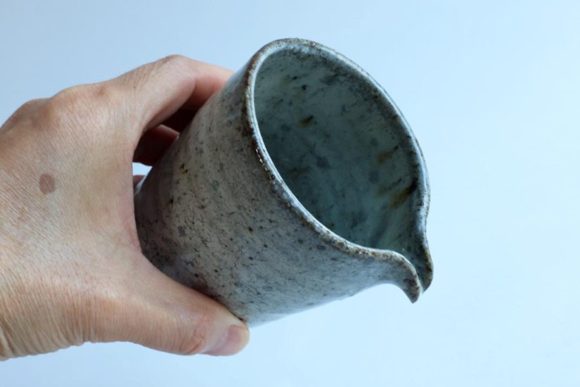 坪井俊憲　粉引筒片口画像