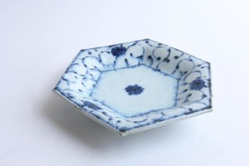 小峠貴美子　六角皿　大　唐草画像