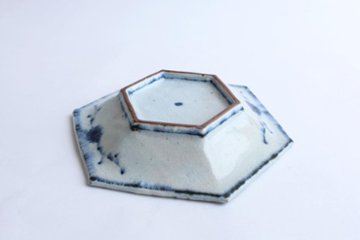 小峠貴美子　六角皿　大　唐草画像