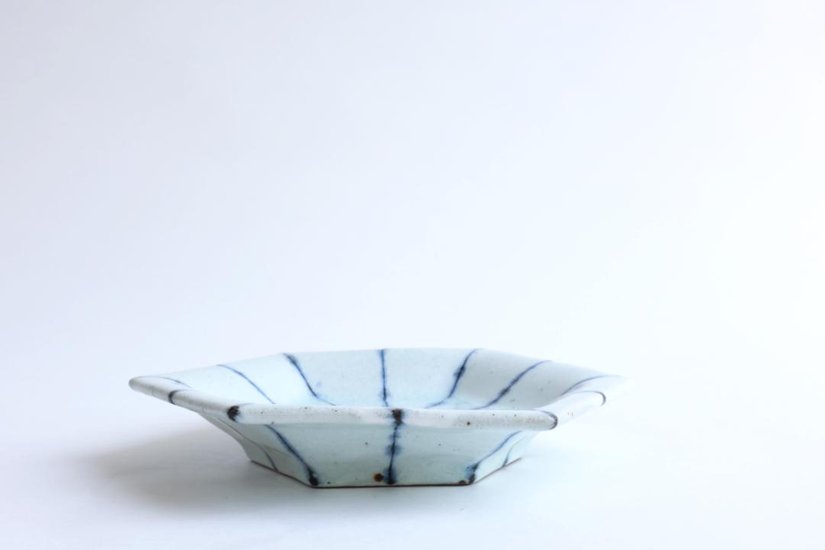 小峠貴美子　六角皿　大　十草　画像