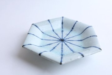 小峠貴美子　六角皿　大　十草　画像