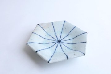 小峠貴美子　六角皿　小　十草画像
