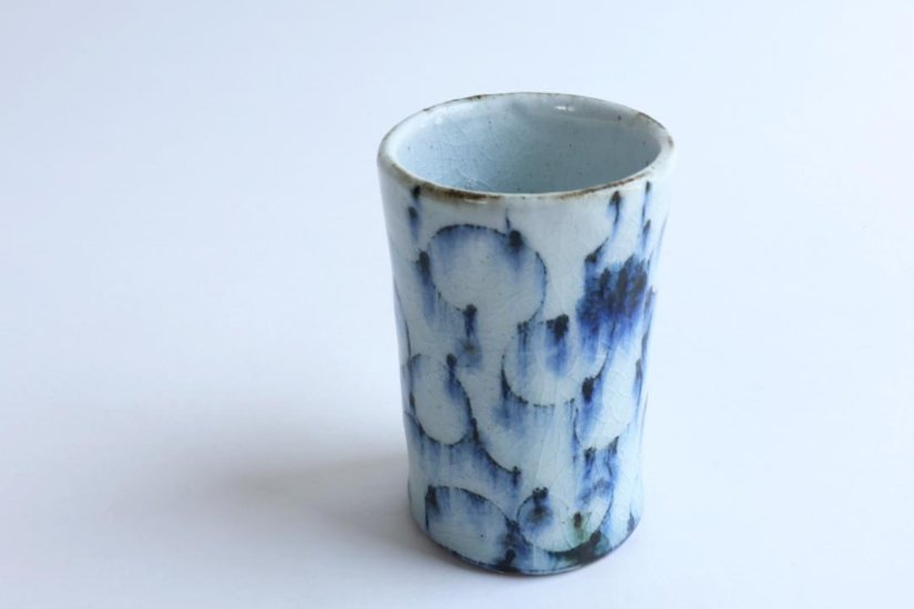 小峠貴美子　筒湯呑み　唐草画像