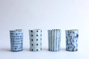 小峠貴美子　筒湯呑み　十草画像