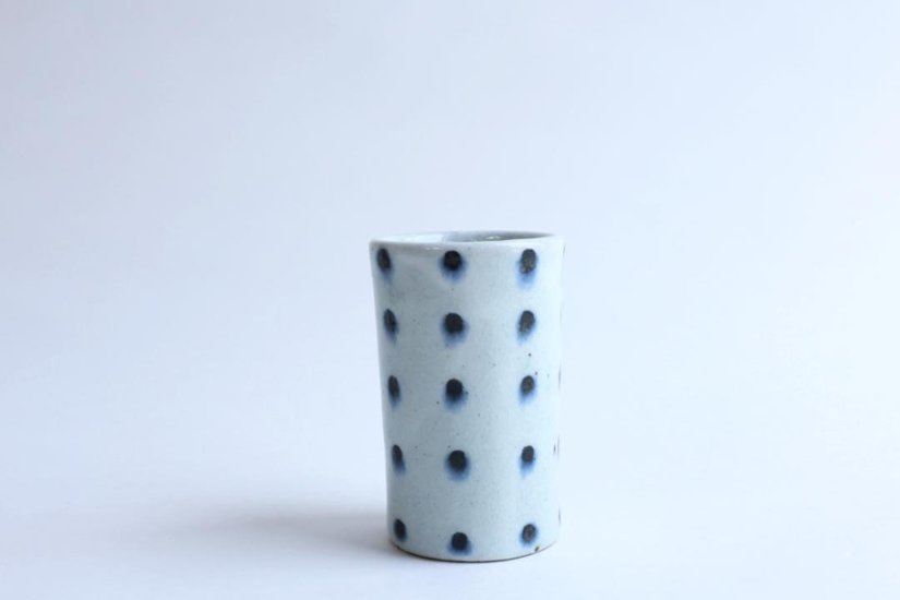 小峠貴美子　筒湯呑み　豆絞り画像