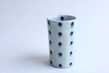 小峠貴美子　筒湯呑み　豆絞り画像
