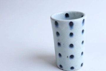 小峠貴美子　筒湯呑み　豆絞り画像