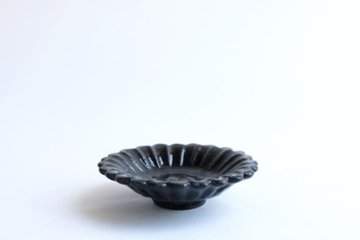小峠貴美子　輪花豆皿　るり画像