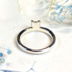 旅する猫リング｜ヒゲあり人気モデル・重ねて完成するペアリング（シルバー925・天然石カスタム可）画像