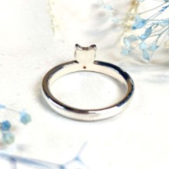 旅する猫リング｜ヒゲあり人気モデル・重ねて完成するペアリング（シルバー925・天然石カスタム可）画像