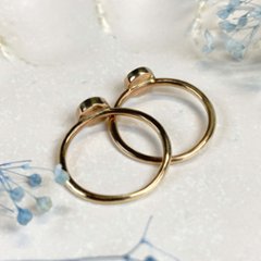 クラシック猫リング｜肉球カスタムできるシンプルリング（シルバー×18金・選べるデザイン）画像