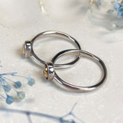 クラシック猫リング｜肉球カスタムできるシンプルリング（シルバー×18金・選べるデザイン）画像